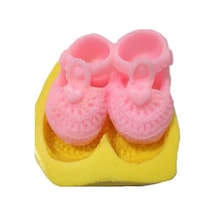 Bebek Patiği Şeklinde Silikon Pasta Ve Seker Hamuru Kalibi 8,5x7,5x3 Cm 6