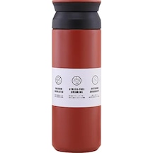 Forzacase Paslanmaz Çelik 500 Ml Sıcak Soğuk Tutan Çay Kahve Su El Termosu - Fc942 Kırmızı Kırmızı