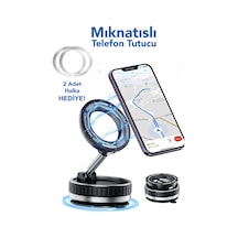 360 Dönebilen Telefon Tutucu - Ayarlanabilir Mıknatıslı Vakumlu Araç İçi Telefon Tutucu Çok Renkli