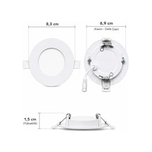 Cata Ct-5144 3w Led Panel 3200k Sarı Işık Slim Sıva Altı Yuvarlak Led Spot Beyaz