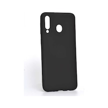 Kilifone - Samsung Uyumlu Galaxy M30 - Kılıf Mat Renkli Esnek Premier Silikon Kapak - Siyah