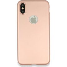 Newface Apple iPhone Uyumlu X Kılıf First Silikon - Rose Gold Pembe