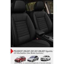 Naz Oto Stone Deri Oto Koltuk Kılıfı - Bel Destekli Peugeot 206-207-208-306-307-407 Uyumlu