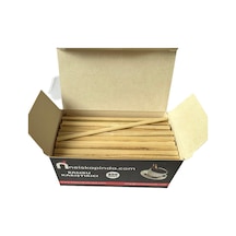 Omeyva Organik Tahta Ahşap Bambu Çay Kahve Karıştırıcı Çubuk - 10 Cm. - 400 Adetlik 1 Paket Kahverengi