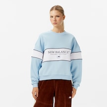 New Balance Nb Lifestyle Kadın Mavi Sweatshirt Wnc3507-blu Mavi