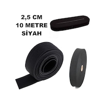 Lastik Sert Yumuşak Çamaşır Don Etek Bel Paça Bebe Lastiği 2.5 CM 10 M Siyah