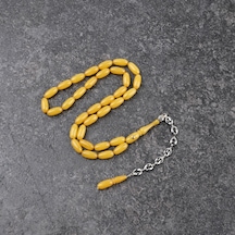 Sıkma Kebribar Usta İşi İmzalı Gümüş Kaplama Püskül Kapsül Kesim 6x12mm Tesbih