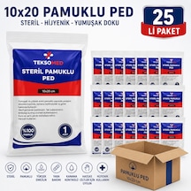 Teksomed 10x20 Steril Pamuklu Ped 25 Adet