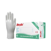 Beybi Lateks Pudralı Eldiven 100 Adet - L
