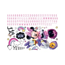 Rmk5156gm Minnie Mouse Soy Ve Yapıştır Alfabeli Dev Duvar Çıkartmaları Acı Kahve