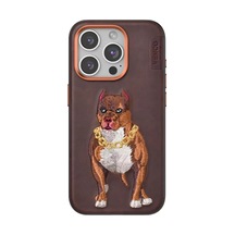 Venco Apple İphone 14 Pro Max Perma Desenli Kapak - Kahverengi