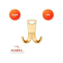 Seylan Askı, Metal Vestiyer Askısı, 111 Gr, Dolap Ve Duvar Askılığı, Altin Vidalı Altın