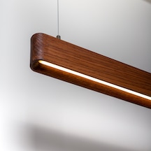 Soft Ceviz Modern Ahşap Aydınlatma - Minimal Led Sarkıt Avize Ceviz Ahşap