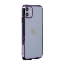 Bezos İphone 12 Kılıf Element Silikon - Mor Rengaren