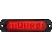Parmak Lamba Mercekli Cam 6 Led'li 114mm 12v-24v Kırmızı - Fr0272