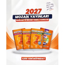 Mozaik Yayınları 2027 7. Sınıf Matematik + Sosyal Bilgiler + Fen Bilimleri + Paragraf Yeni Müfredat Bağlam Temelli Soru Bankası Seti 4 Kitap