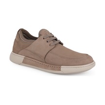 Libero Erkek Casual Ayakkabı Hakiki Nubuk Deri Vizon Sneaker Lastik Bağcıklı Esnek Çorap Yaka Kauçuk Taban L5757