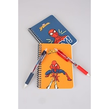 Lisanslı Spıderman Çizgili Not Defteri Ve Versatil Uçlu Kalem 0.7 Mm 2'lisi Altın