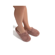 Twigy Beyonce Kadın Peluş Ev Terliği Pudra 37/41 Pudra