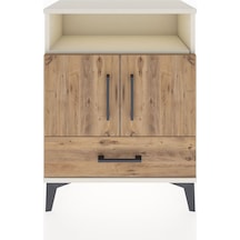 Arges Komodin 2 Raflı 2 Kapaklı 60x30x80 Aytaşı-çam Aytaşı