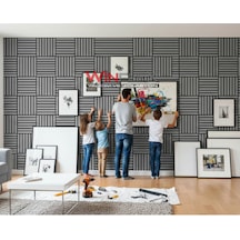 Winflex Mini Eko Akustik Ahşap Panel Antrasit Gri - 30x30cm Antrasit Gri 30x30cm