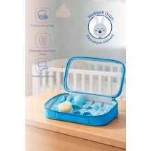 Babyjem Bebek Bakım Bakım Seti Mavi 7 Parça + Pamukçuk Eldiveni Mavi Hediyeli