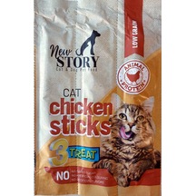 New Story Tavuk Etli Kedi Ödül Çubukları Chicken Cat Sticks 3 x 5 G