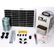 Elektrikli Çit 24ah Set-6 Domuz Kovucu Cihazı 50 Watt Panel 1000