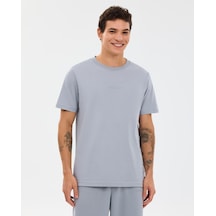 Skechers M Essential T-shirt Erkek Gri Tshirt S2510017-4256