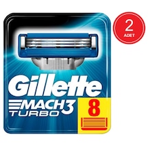 Gillette Mach3 Turbo Yedek Başlık 2 x 8'li