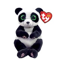 Ty Beanie Babies Ying Panda Pelüş 20 Cm Parlak Yeşil Gözlü Siyah Beyaz Panda