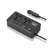 Araç Oto Çakmak Inverter Araç Içi Sarj Istasyonu Çoklu Sarj 2 Usb 2 Priz 2 Type-c Şarj Çıkışlı 200w Ac 220v S