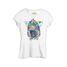 Sitting Cat - Kedi Beyaz Kadın Tshirt 001