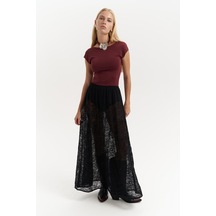 Mai Collection Mai Studios Co. Seena Siyah Uzun Dantel Etek Siyah