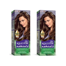 Hubrendy Tedarik Naturals Saç Boyası Açık Kahve 5/0 2x Paket