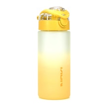 Su Matarası Tritan Geniş Ağız Su Şişesi Gradyan Spor Matarası Suluğu Bpasız 500 Ml Sarı 0109 Sarı