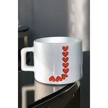 Sevgililer Gününe Özel Sevgiliye Hediye Kalpli J Harfi Baskılı Çay-Kahve Fincanı