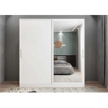 Star Sürgü Kapaklı Gizli Çekmeceli Dolap Gardırop Beyaz 180 Cm Beyaz