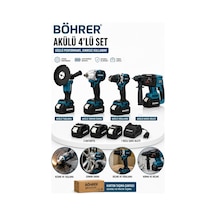 Böhrer Ba011388 3 Akülü Profesyonel Kombo 4 Makine Set 36v 5ah
