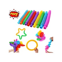 Boru Oyuncak - 6'lı Set - Rengarenk - Plastik