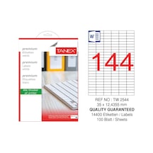 Tanex Tw-2544 35X12.4355 MM Laser Etiket 100 Ad.