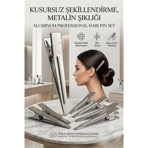 Zenvac 8'li Profesyonel Alüminyum Saç Pensi Seti Metal Toka Saç Pensi 720577 Zenvac29