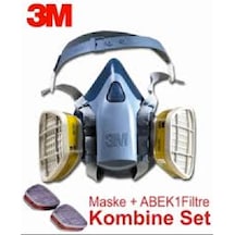 3M 7502 Yarım Yüz Maske 6059 Abek1 Filtre Kombine Set