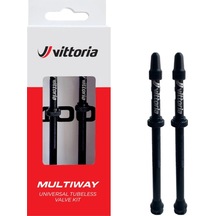 Vittoria 100mm Tubeless Bisiklet Alüminyum Valf Sibop Seti Siyah