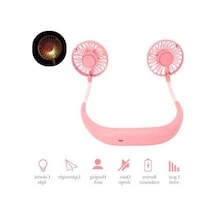 Pazly Boyun Bağlı Mini Fan Pembe - 3 Hız - Renkli Işık - Usb Şarjlı Kullanışlı
