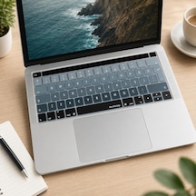 Türkçe Q Klavye Koruyucu Macbook Pro 13 15 Touch Bar Uyumlu A1706 A1989 A2159 A1707 A1990 Uk Iso Ters L Enter Silikon Keyboard Cover Siyah Gri
