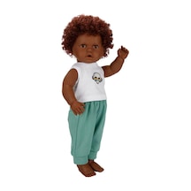 Dollz N More Yeşil Eşofmanlı Dada Kıvırcık Saçlı Bebek 60 Cm 31674