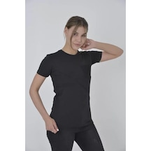 File Cepli Slim Fit T-shirt - Siyah Siyah