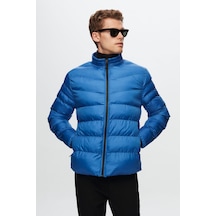 Ds Damat Slim Fit Mavi Rüzgar Geçirmez Elyaf Dolgulu Mont 1HF07ORT01940 Mavi