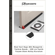 Özel Seri Kapı Altı Rüzgarlık - Yalıtım Bandı - 100 Cm Yazlık Yaşam Alanı Kolay Kurulum Çok Renkli